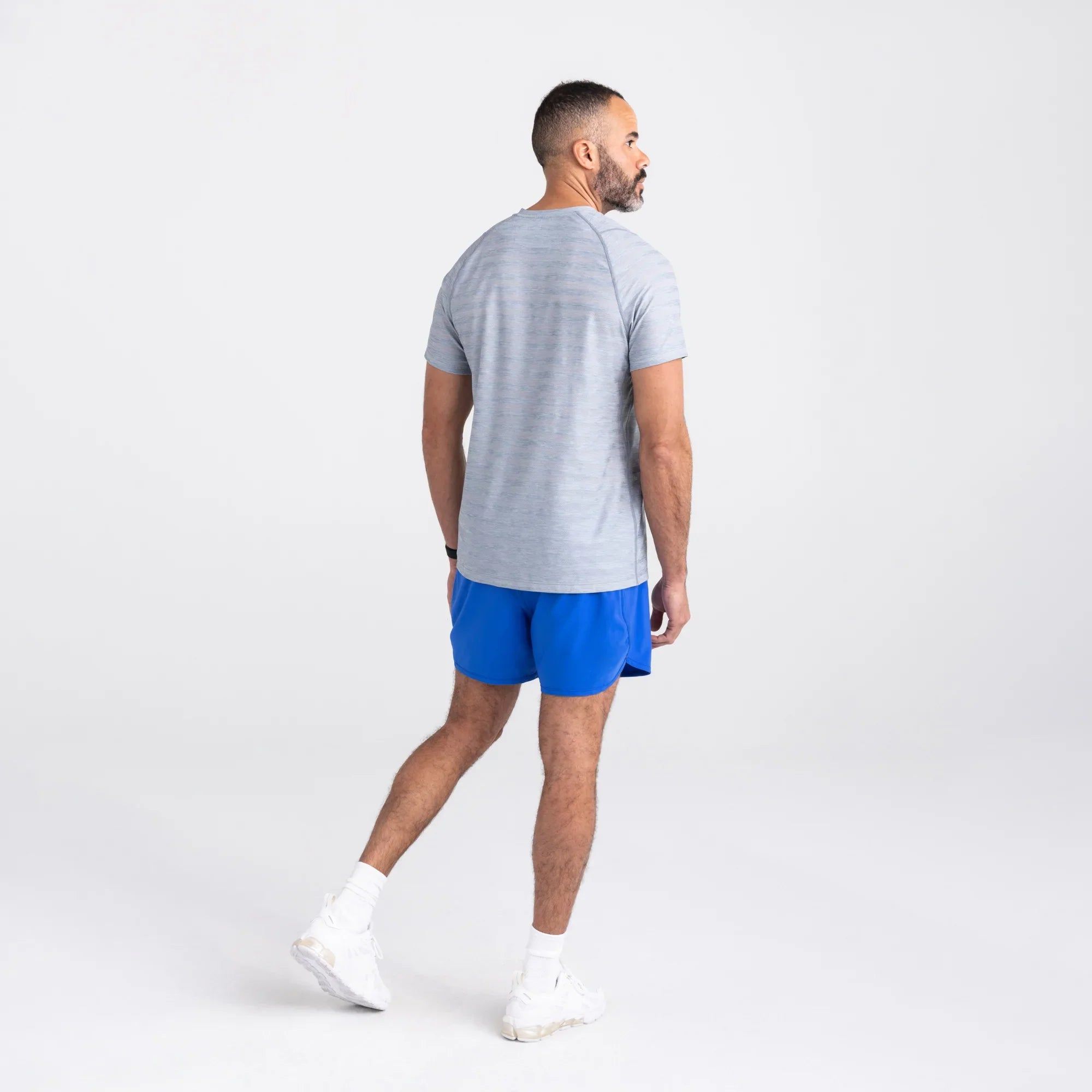 DropTemp™ Cooling Mesh Short Sleeve Crew - Mid Grey Heather sold by SAXX Underwear product image thumbnail 4
