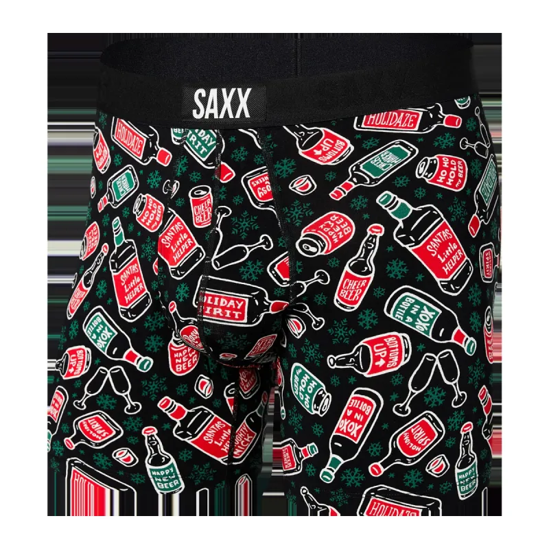 Ultra Boxer Brief - Holiday Spirits- Black sold by SAXX Underwear