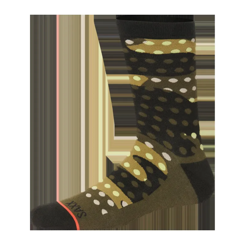 Everyday Crew Sock - Black Polka Camo sold by SAXX Underwear