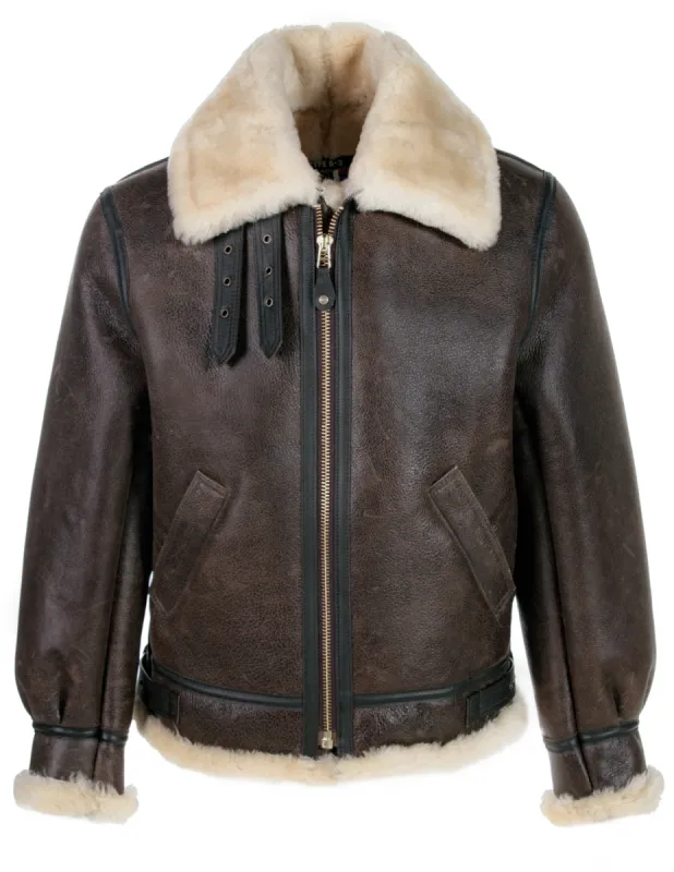 Schott N.Y.C. 257S Classic B-3 Sheepskin Leather Bomber Jacket sold by Schott NYC