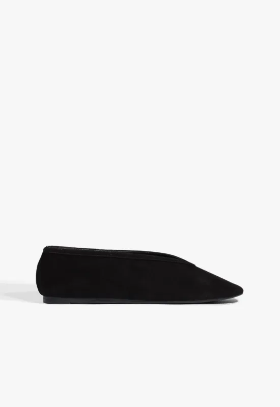 Courtney Suede Flat made by SCHUTZ