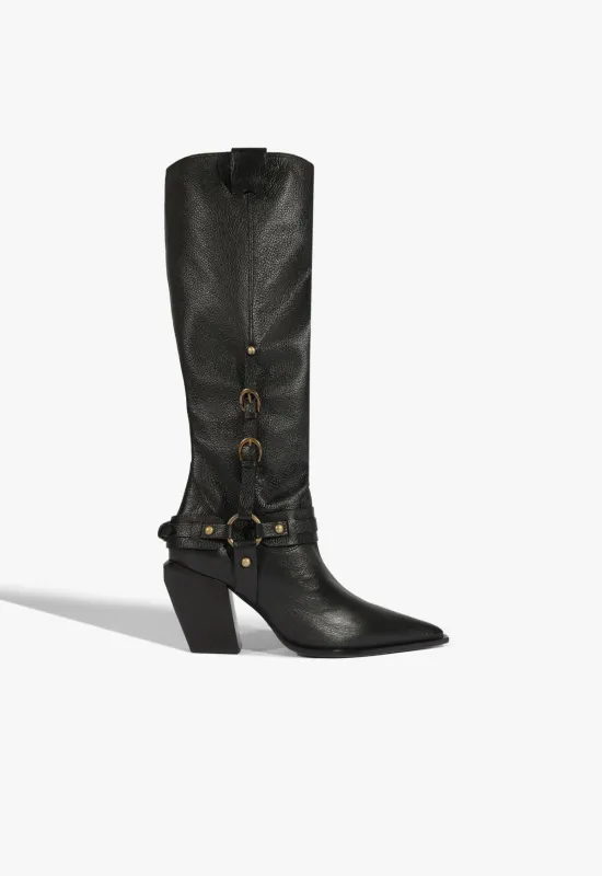 Maine Up Buckle Leather Boot sold by SCHUTZ