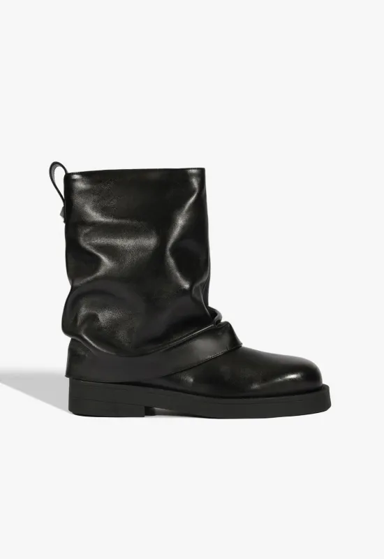 Keira Cloak Leather Bootie made by SCHUTZ