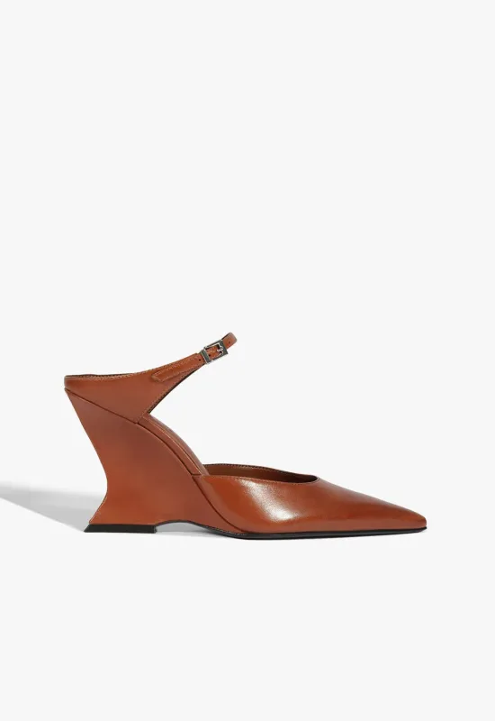 Siena Buckle Mule Leather Pump sold by SCHUTZ