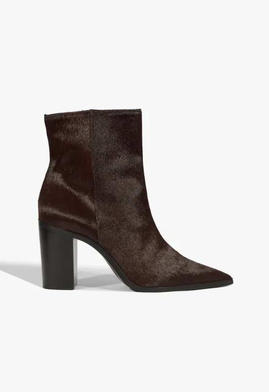 Mikki Block Calf Hair Bootie made by SCHUTZ