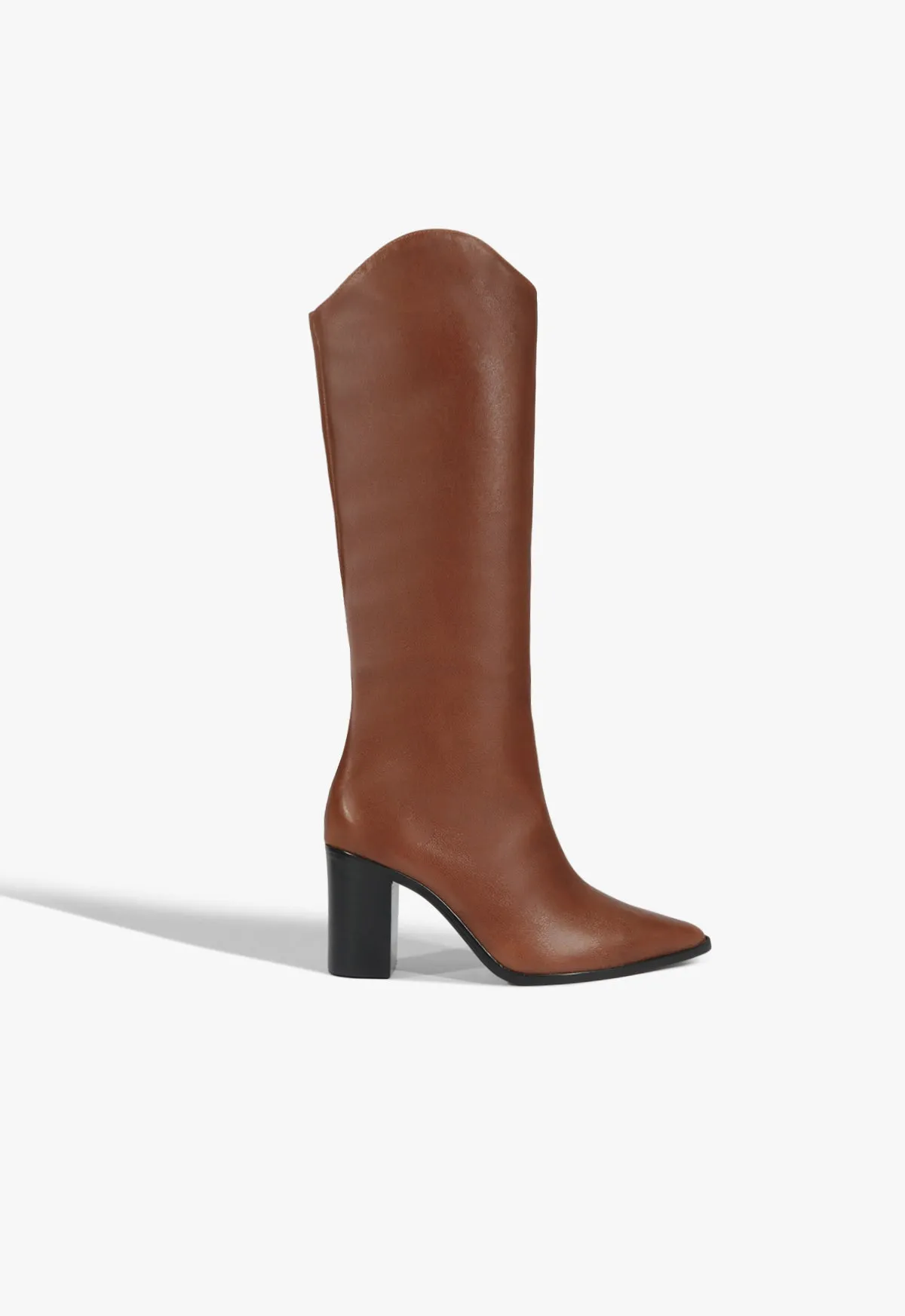 Maryana Block Leather Boot sold by SCHUTZ