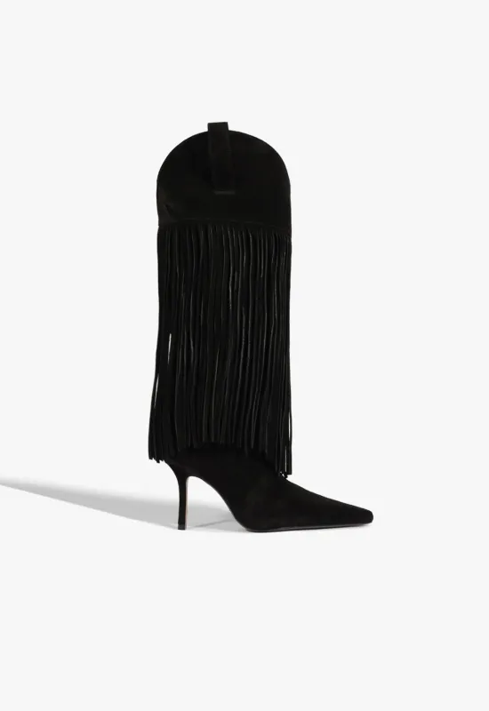 Raffaela Up Fringes Stiletto Suede Boot sold by SCHUTZ