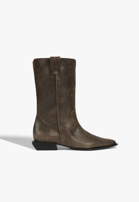 Ashley Leather Bootie sold by SCHUTZ