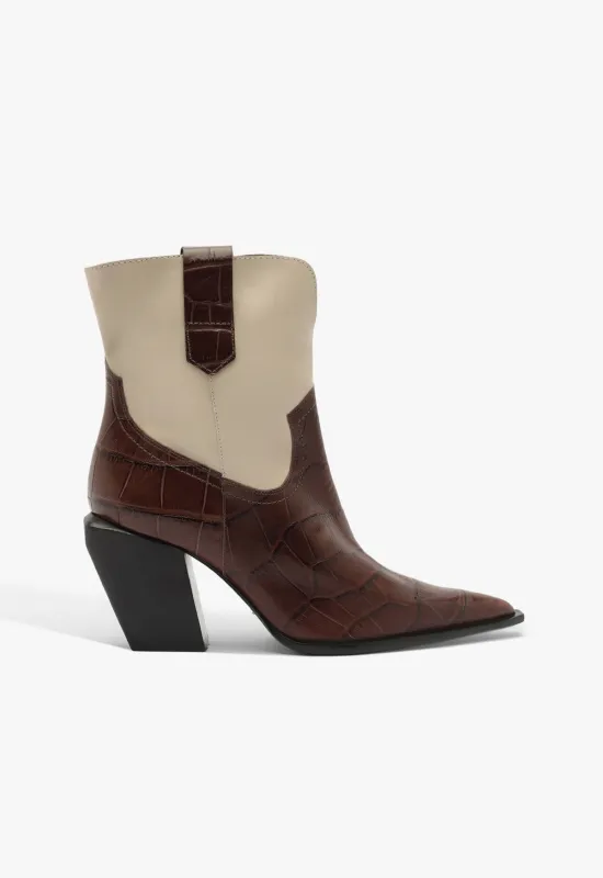 Memphis Croc Bootie sold by SCHUTZ