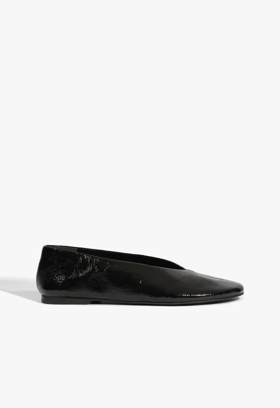 Noelle Patent Leather Flat sold by SCHUTZ