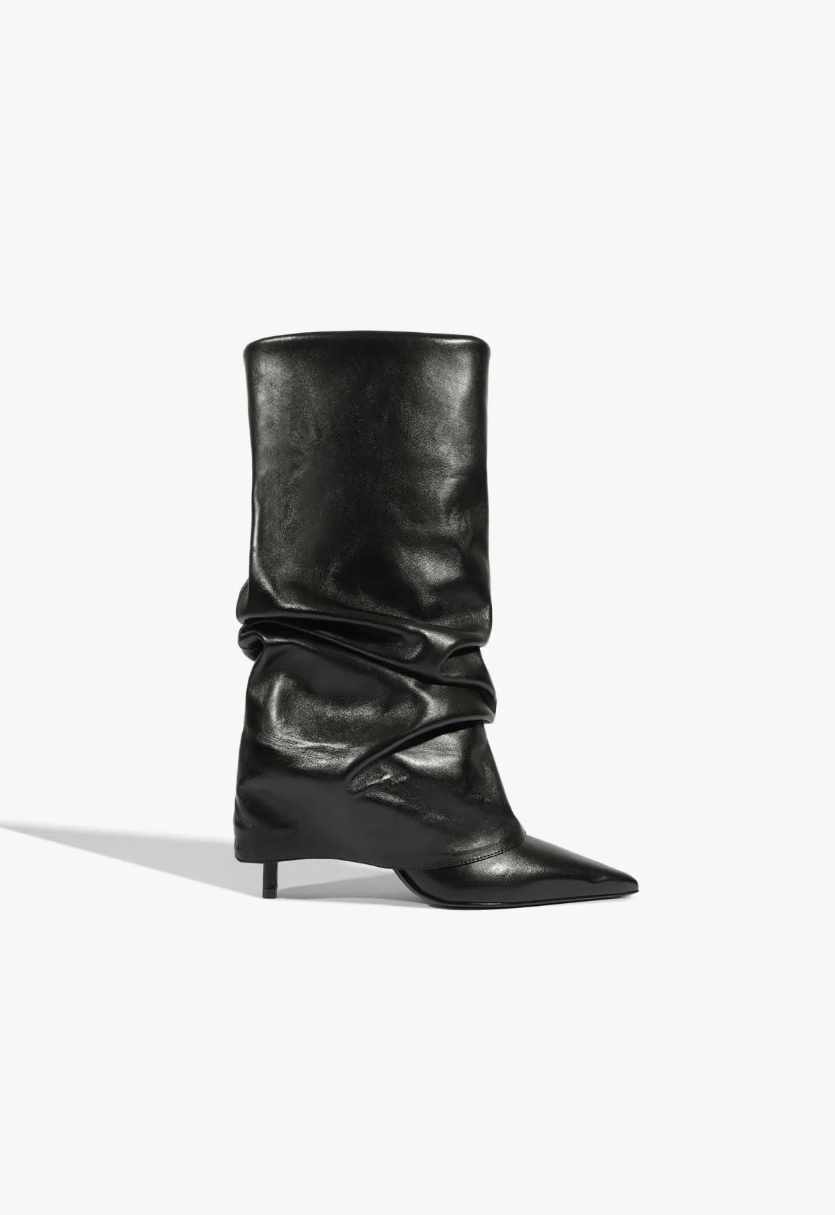 Mikki Cloak Leather Bootie sold by SCHUTZ