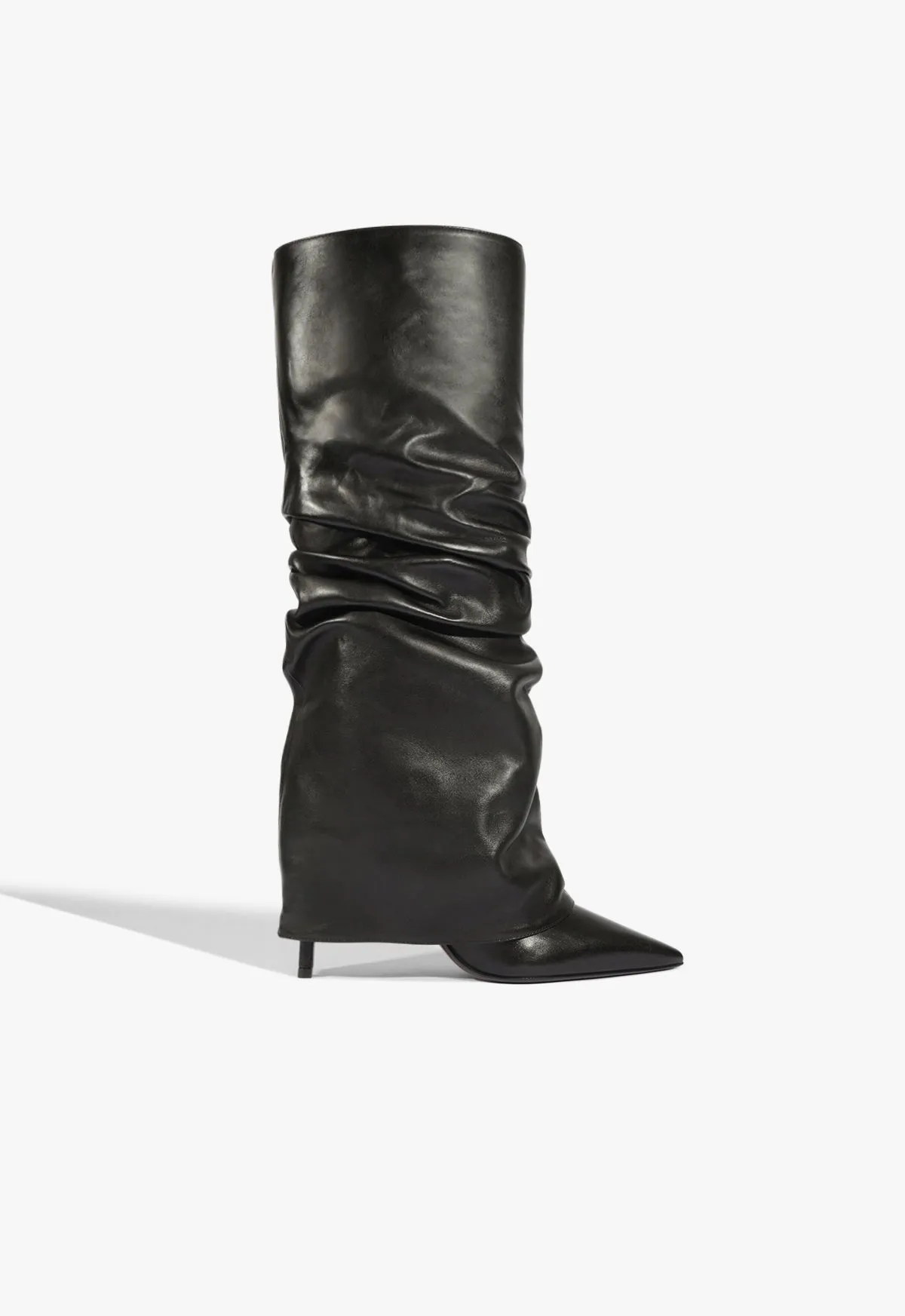 Mikki Up Cloak Leather Boot sold by SCHUTZ