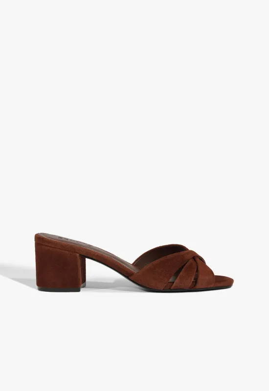 Keefa Block Mule Suede Sandal made by SCHUTZ