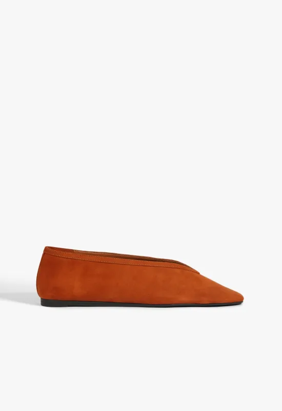 Courtney Suede Flat made by SCHUTZ