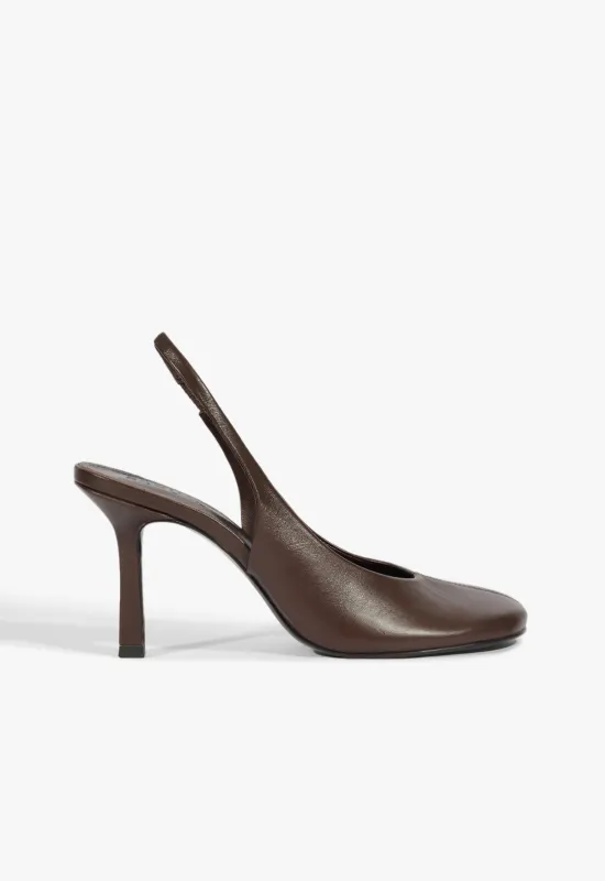Brigitte Sling Leather Pump sold by SCHUTZ