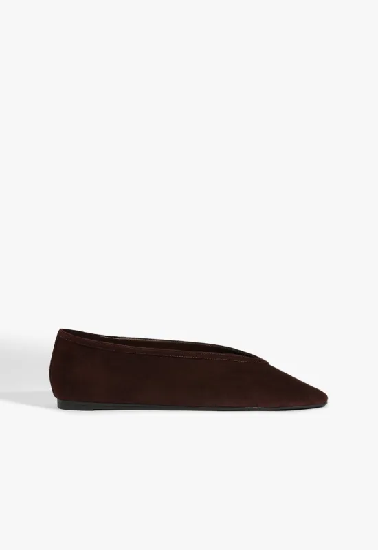 Courtney Suede Flat made by SCHUTZ