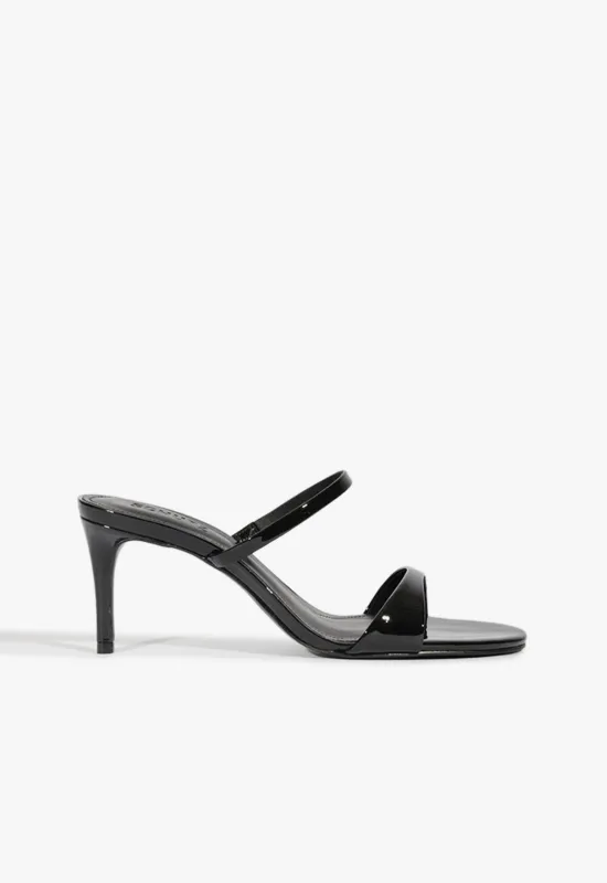 Jessica Mid Mule Patent Sandal sold by SCHUTZ
