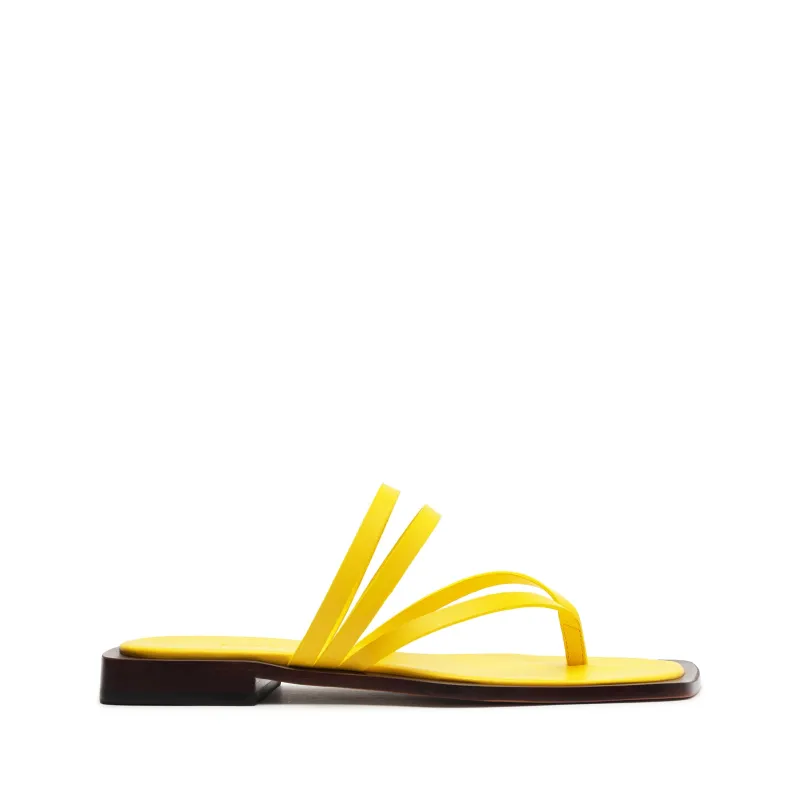 Rania Leather Flat Sandal sold by SCHUTZ