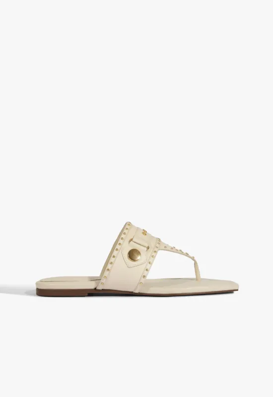 Aria White Leather Sandal sold by SCHUTZ