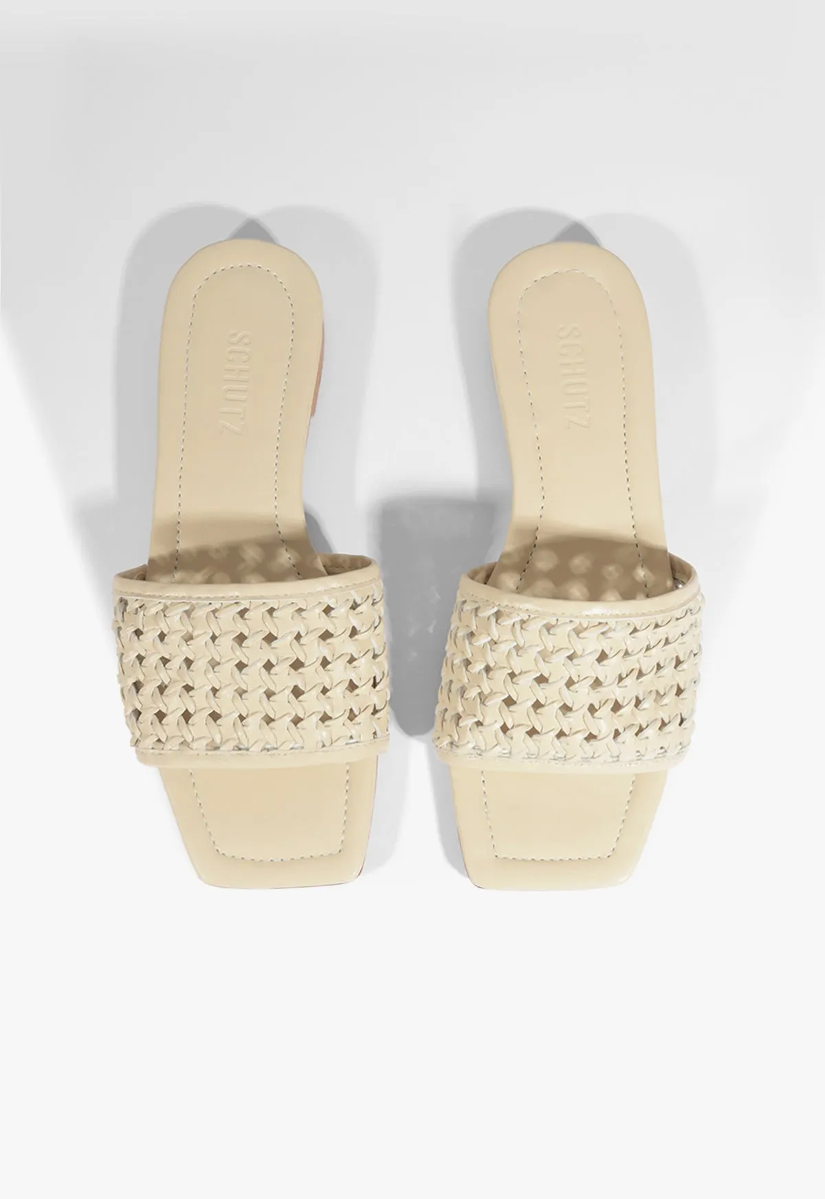 Juliet White Leather Flat Sandal sold by SCHUTZ product image thumbnail 5