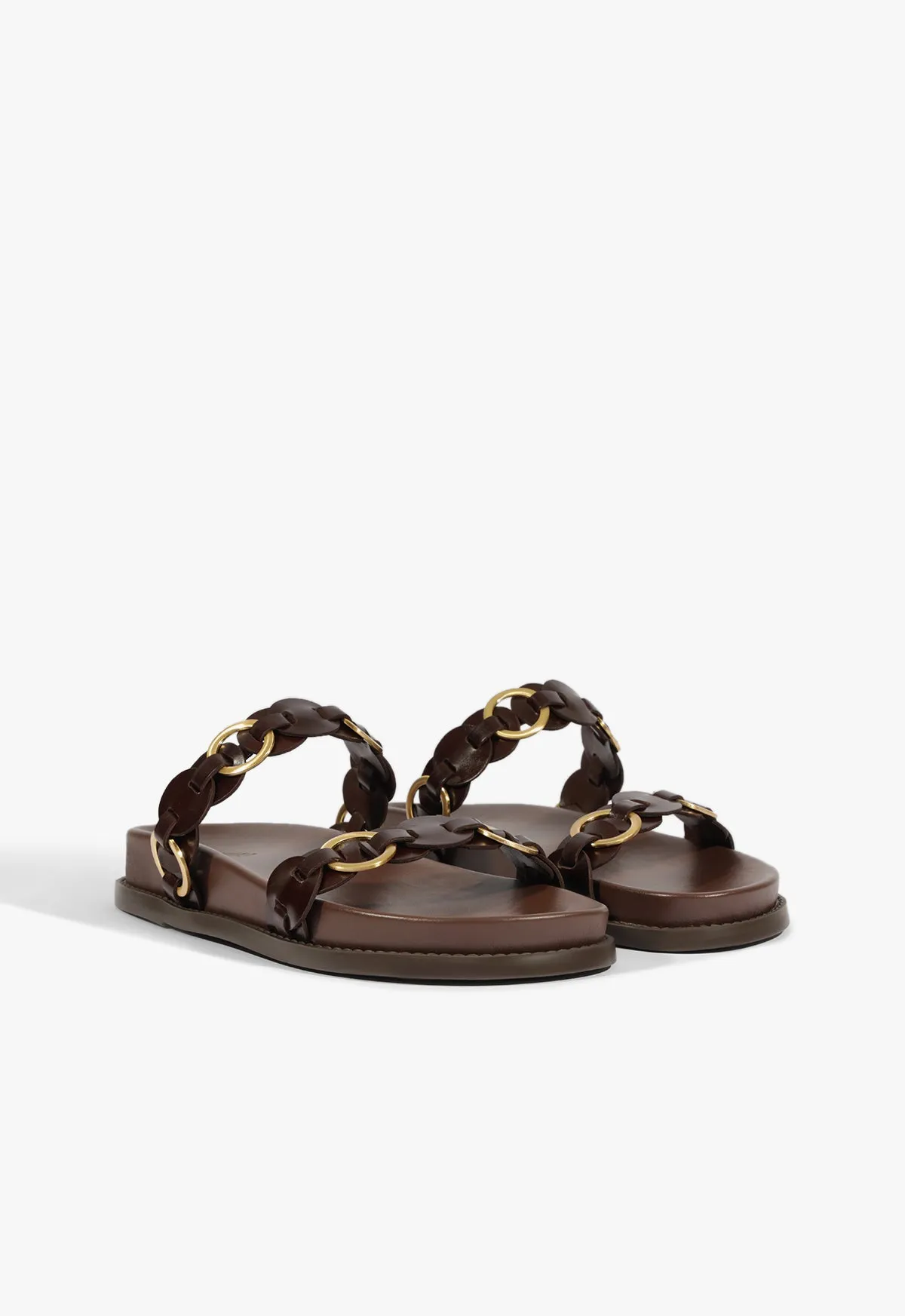 Selina Brown Leather Sporty Sandal sold by SCHUTZ product image thumbnail 2
