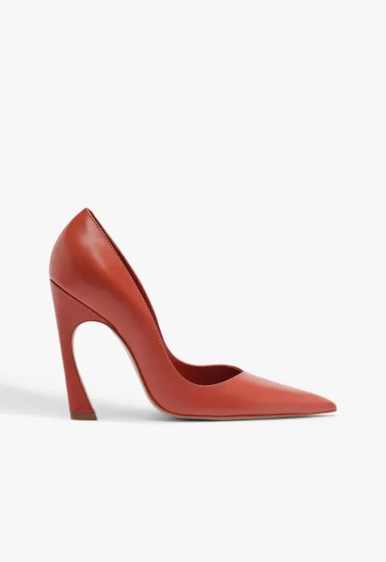 Lexi High Sculptural Red Pump sold by SCHUTZ