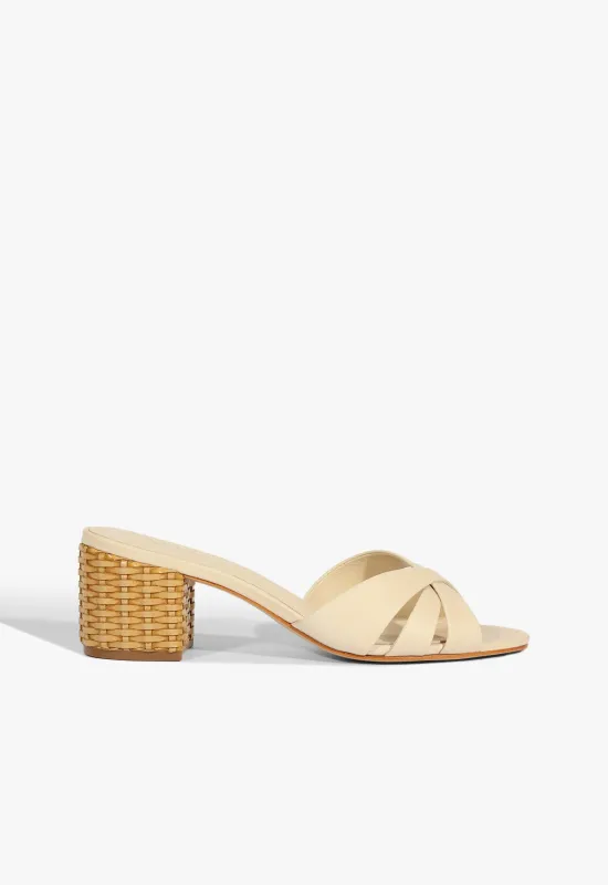 Keefa Straw Mule Sandal made by SCHUTZ