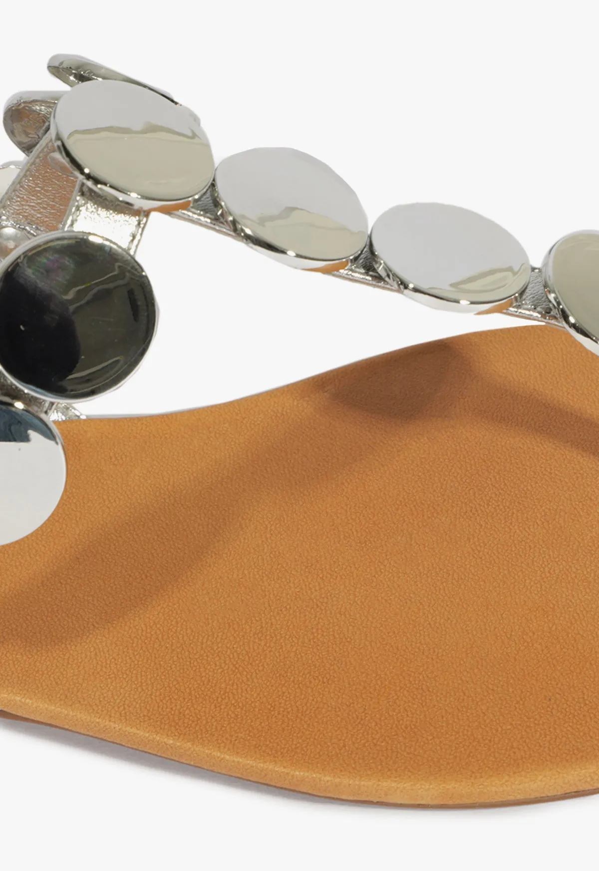 Acacia Silver Leather Sandal sold by SCHUTZ product image thumbnail 5