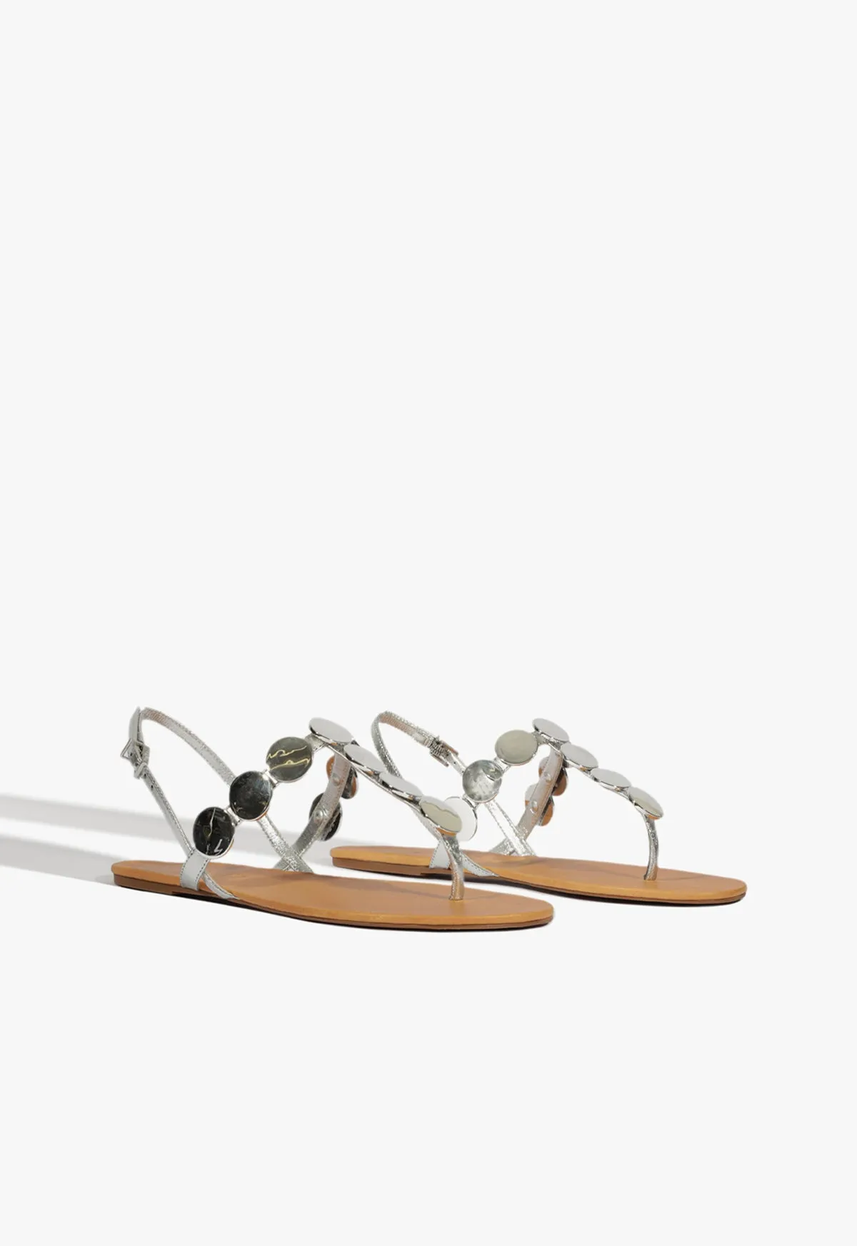 Acacia Silver Leather Sandal sold by SCHUTZ product image thumbnail 2