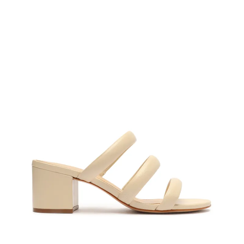 Olly Mid Block Nappa Leather Sandal sold by SCHUTZ