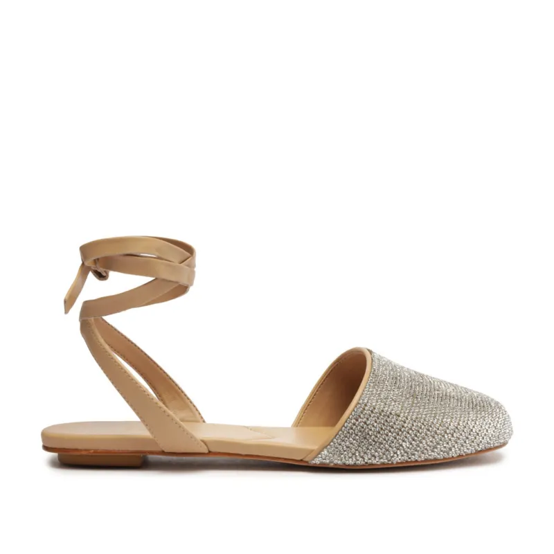 Abrie Glam Leather Flat sold by SCHUTZ