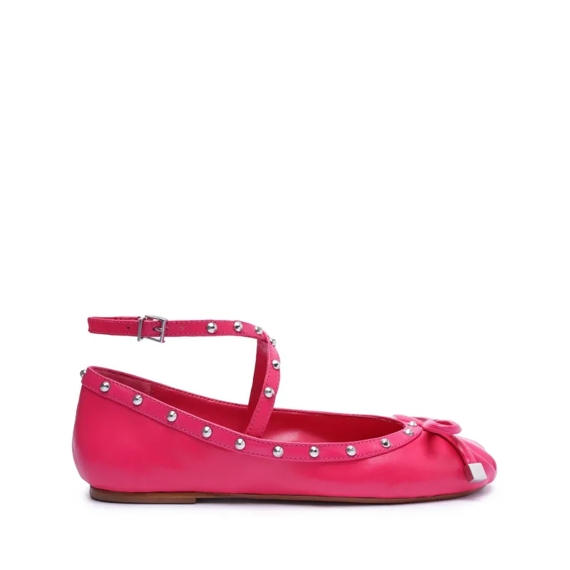 Larissa Nappa Leather Flat sold by SCHUTZ