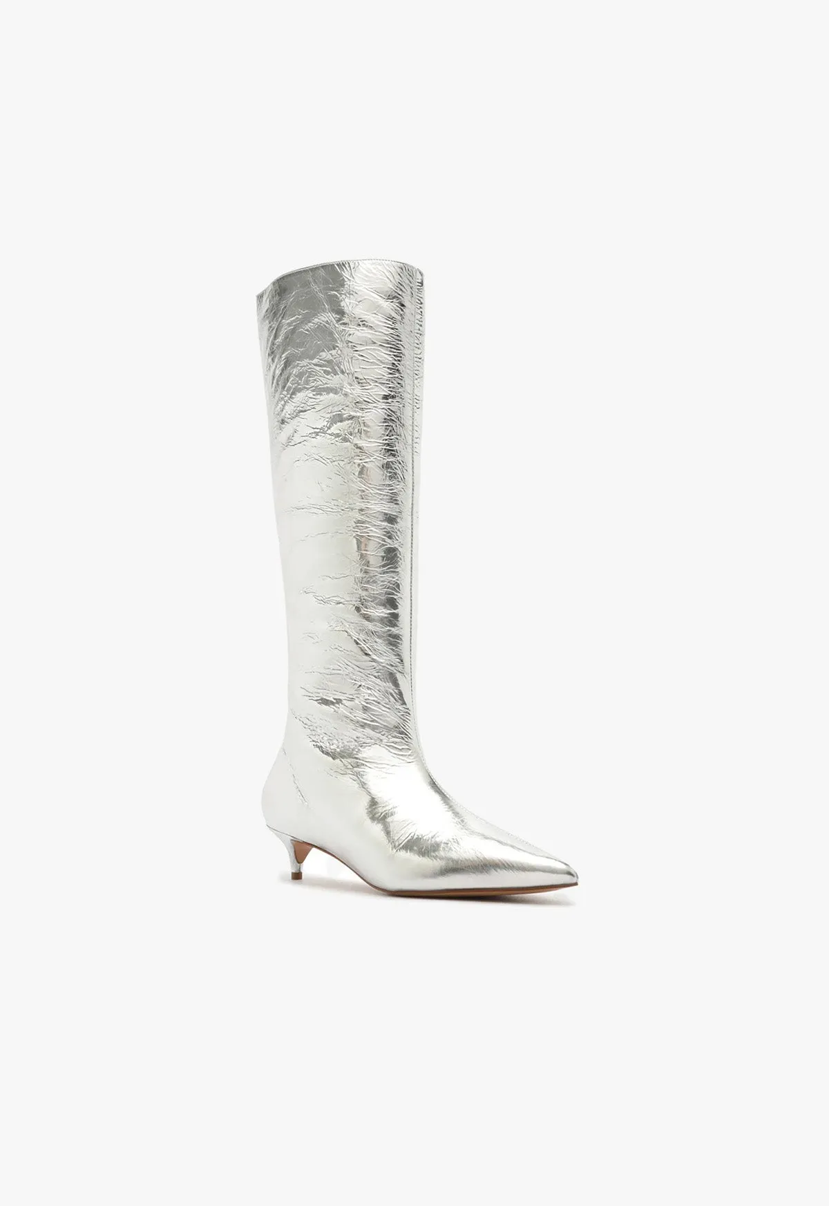 Gail Up Smashed Metallic Leather Boot sold by SCHUTZ product image thumbnail 2