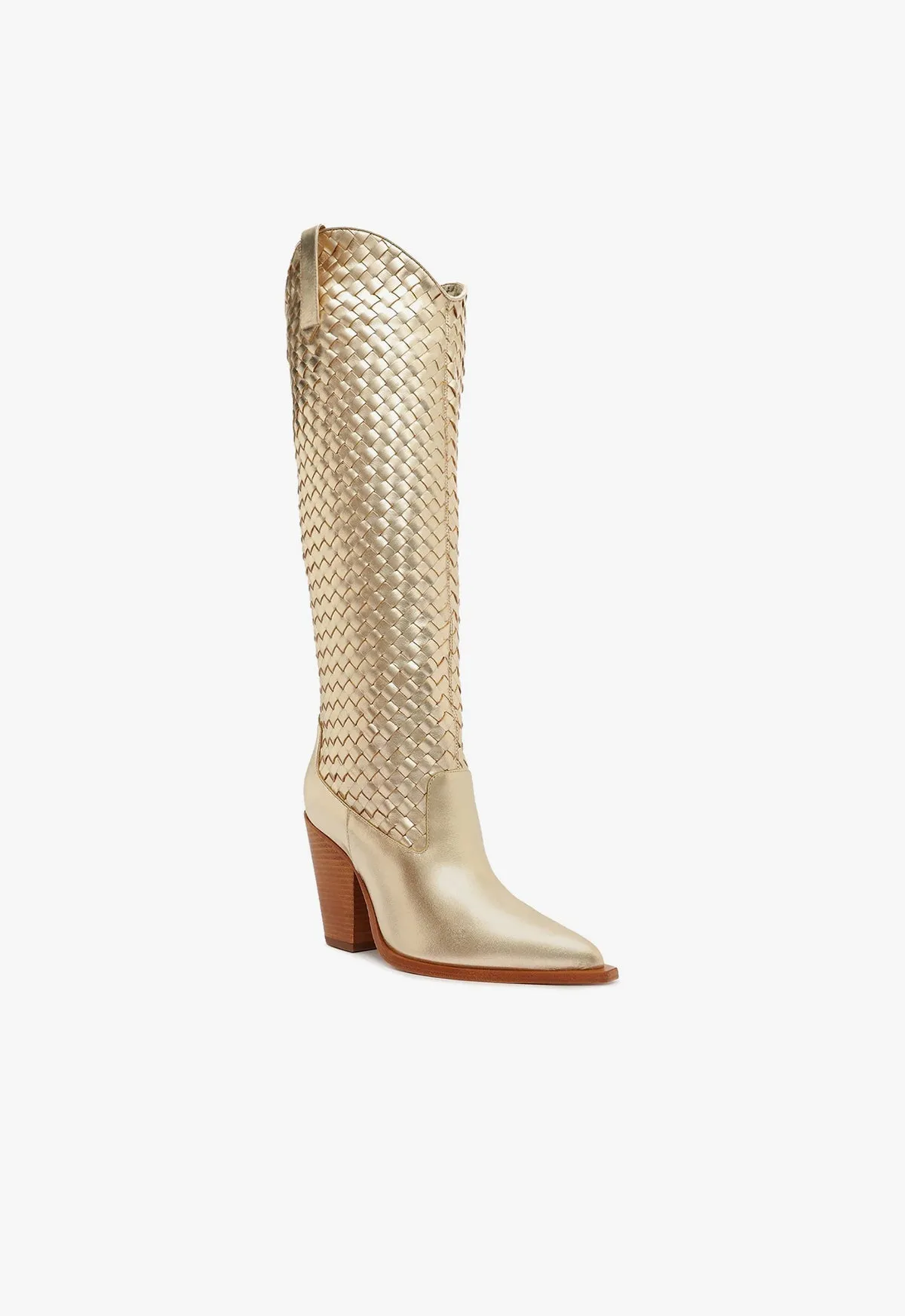 Ella Woven Metallic Leather Boot sold by SCHUTZ product image thumbnail 2