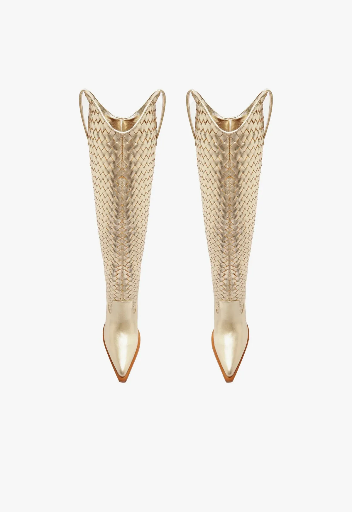 Ella Woven Metallic Leather Boot sold by SCHUTZ product image thumbnail 4