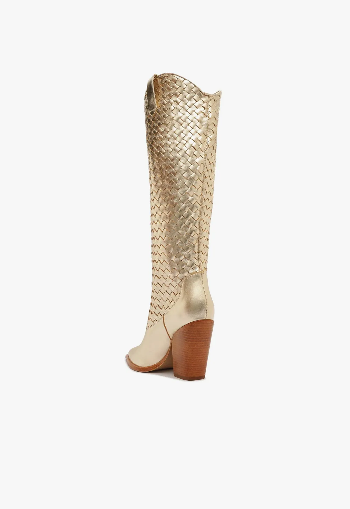 Ella Woven Metallic Leather Boot sold by SCHUTZ product image thumbnail 3
