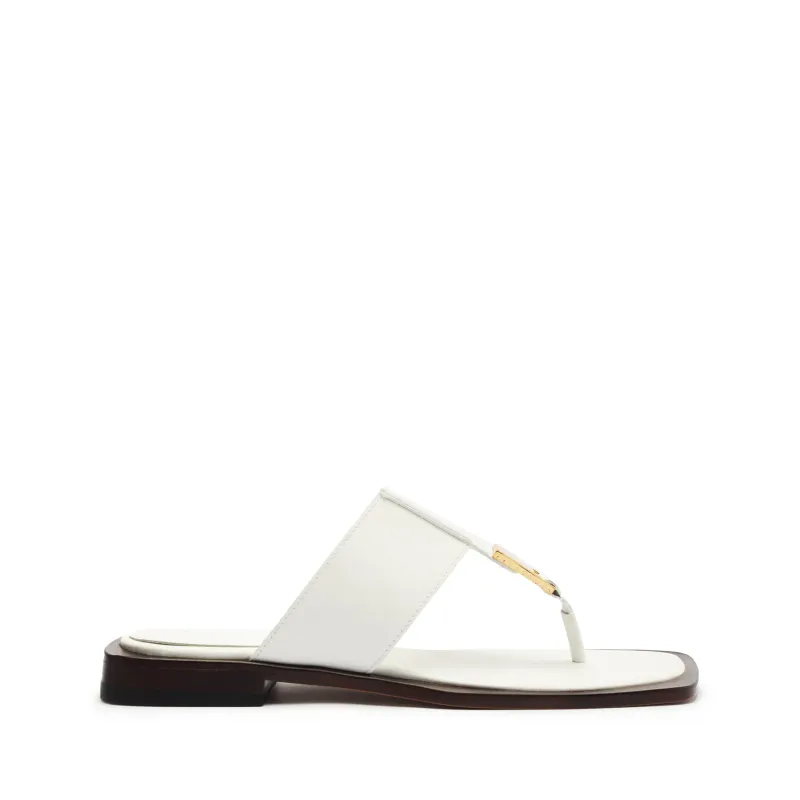 Salma Leather Flat Sandal made by SCHUTZ