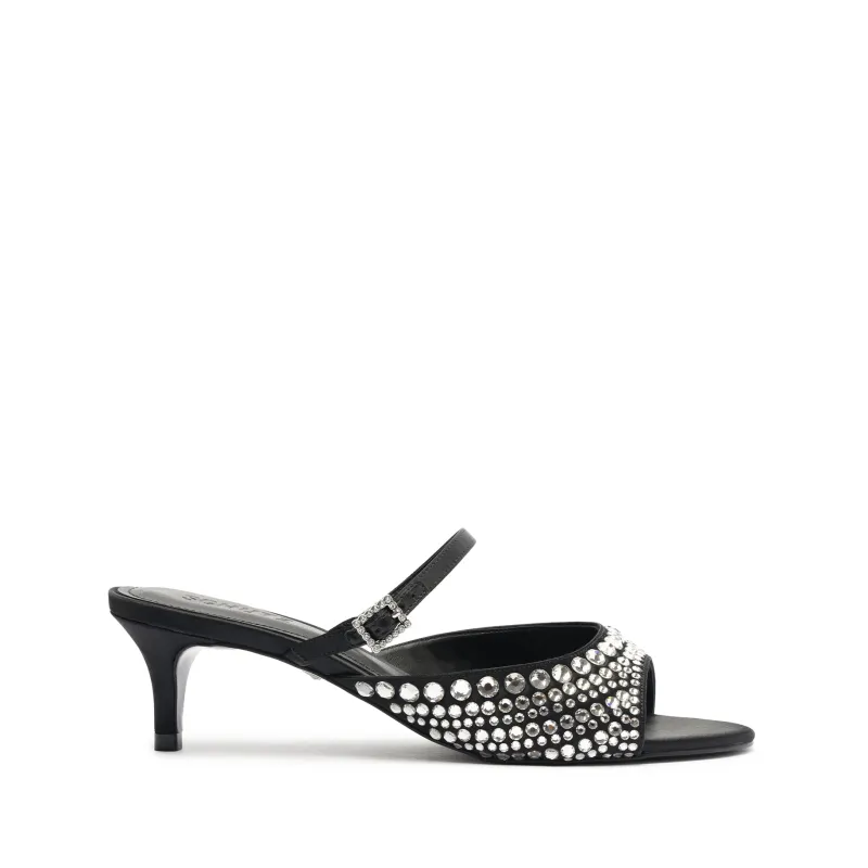 Louise Low Satin Sandal made by SCHUTZ