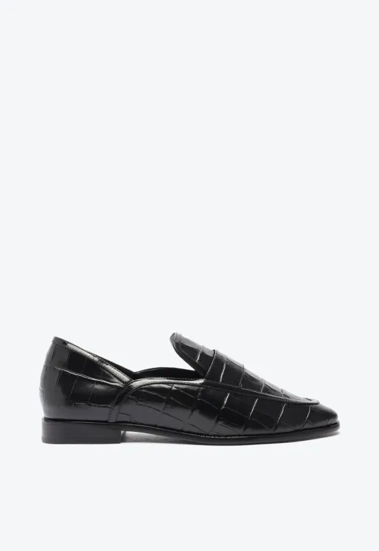 Maurice Croco Embossed Flat sold by SCHUTZ