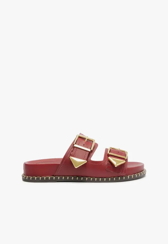 Naomi Sporty Leather Sandal sold by SCHUTZ