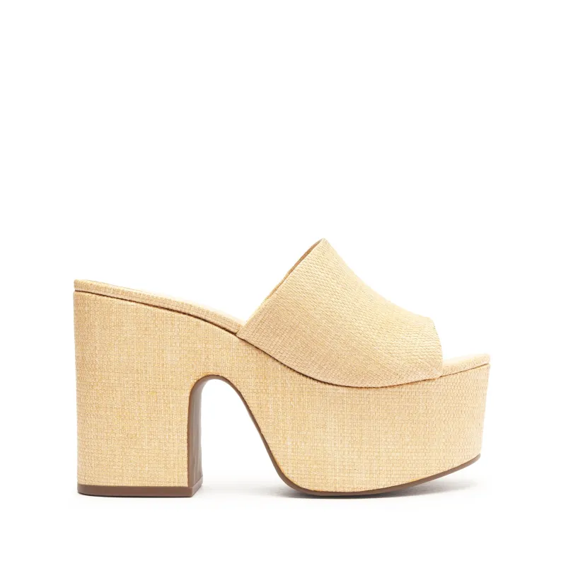 Dalle Cutout Straw Sandal sold by SCHUTZ