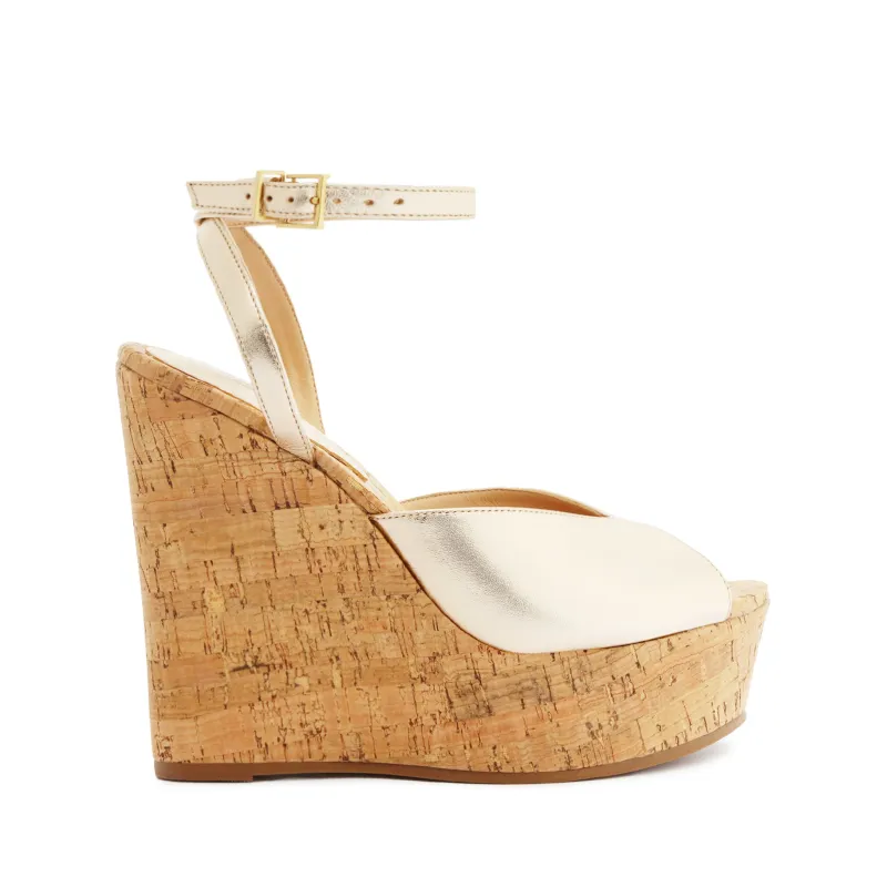 Neith Metallic Leather Sandal sold by SCHUTZ