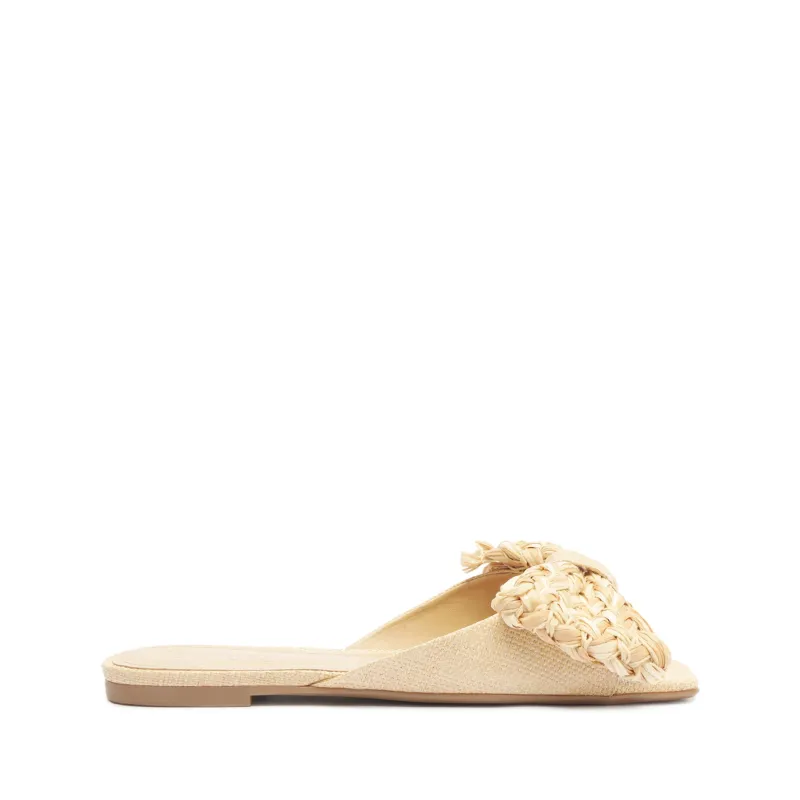 Lienne Straw Flat Sandal sold by SCHUTZ