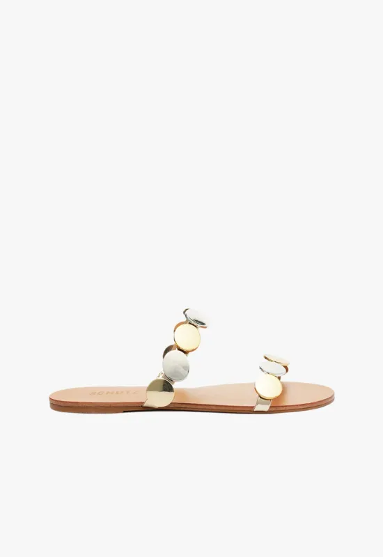 Acacia Platina Leather Sandal sold by SCHUTZ