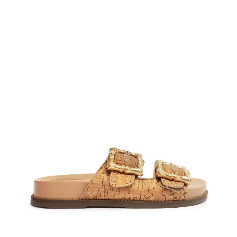 Enola Sporty Cork & Nappa Leather Sandal sold by SCHUTZ