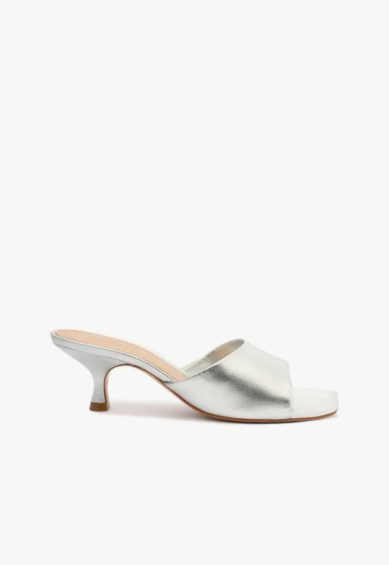 Dethalia Metallic Leather Sandal sold by SCHUTZ