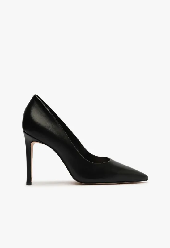 Lou High Stiletto Black Pump made by SCHUTZ