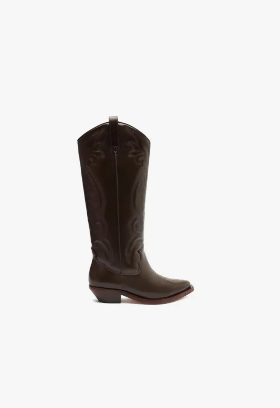 Zachy Up Leather Boot sold by SCHUTZ