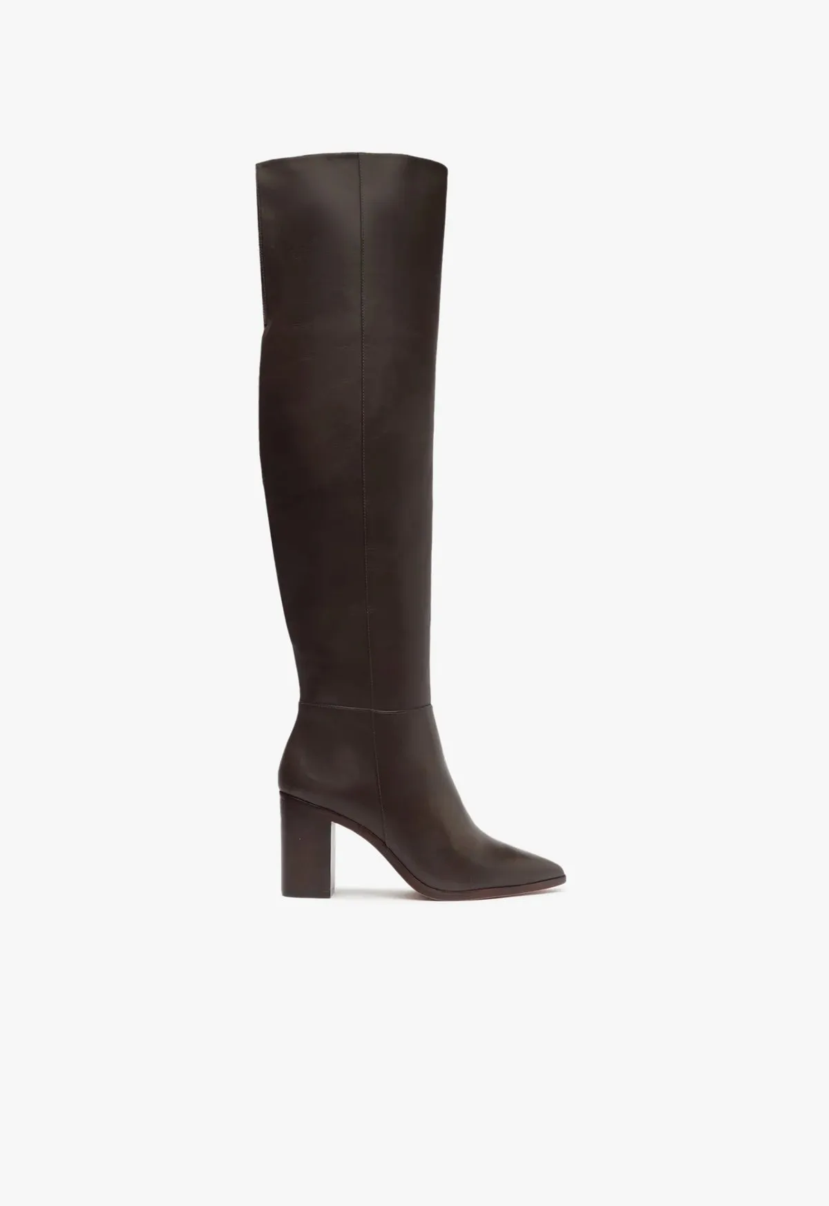 Magali Block Over the Knee Leather Boot sold by SCHUTZ