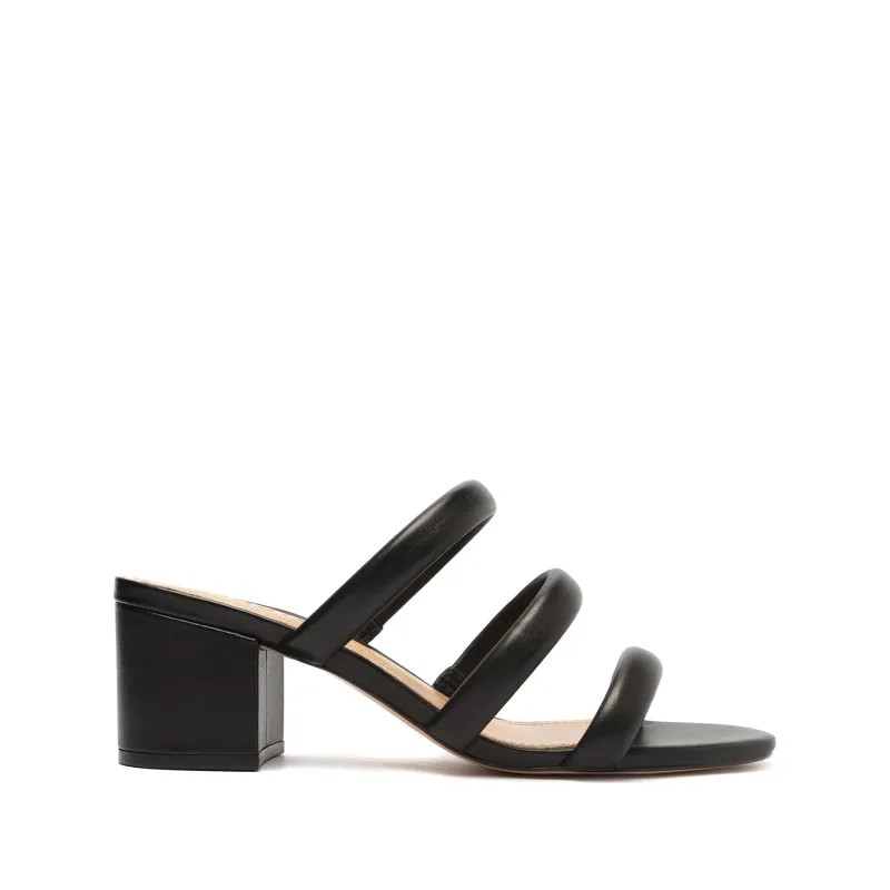Olly Mid Block Nappa Leather Sandal sold by SCHUTZ
